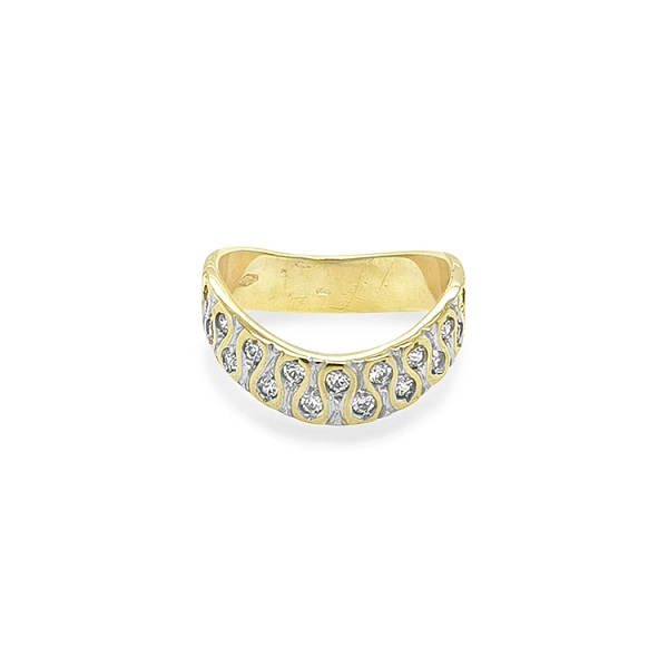 Goldring mit Zirkonen