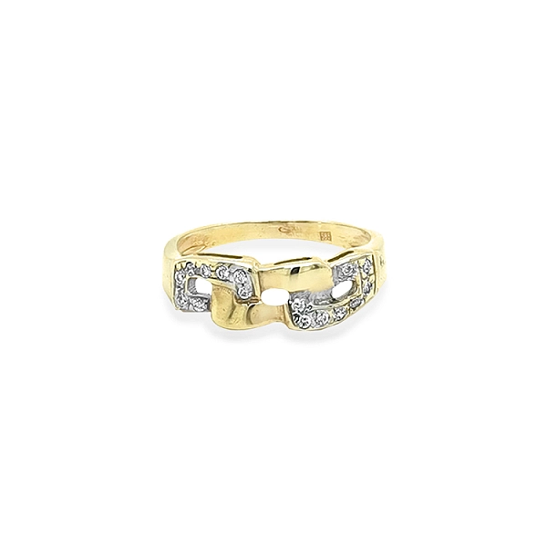Goldring mit Zirkonen