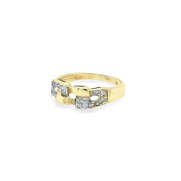 Goldring mit Zirkonen