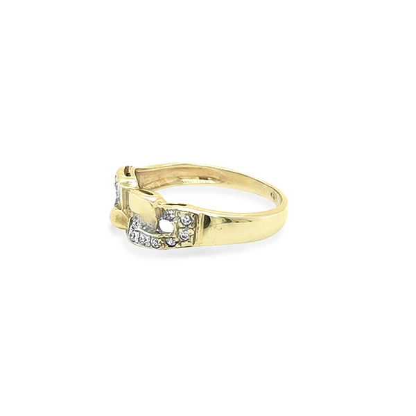 Goldring mit Zirkonen