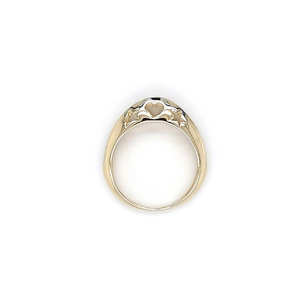 Ring mit Zirkonias in Gold-Kombination