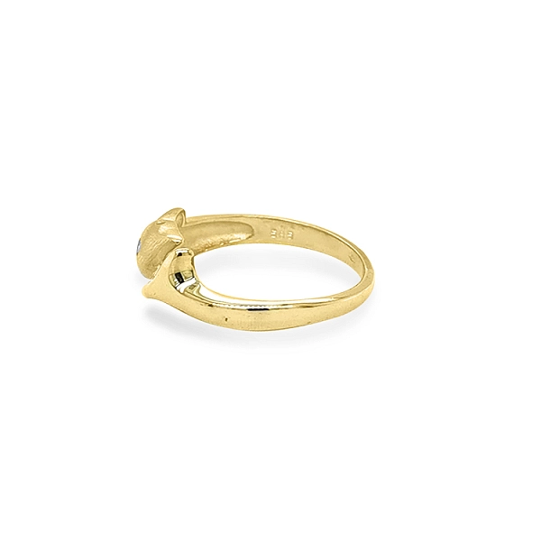 Goldring Delphin mit Zirkonen