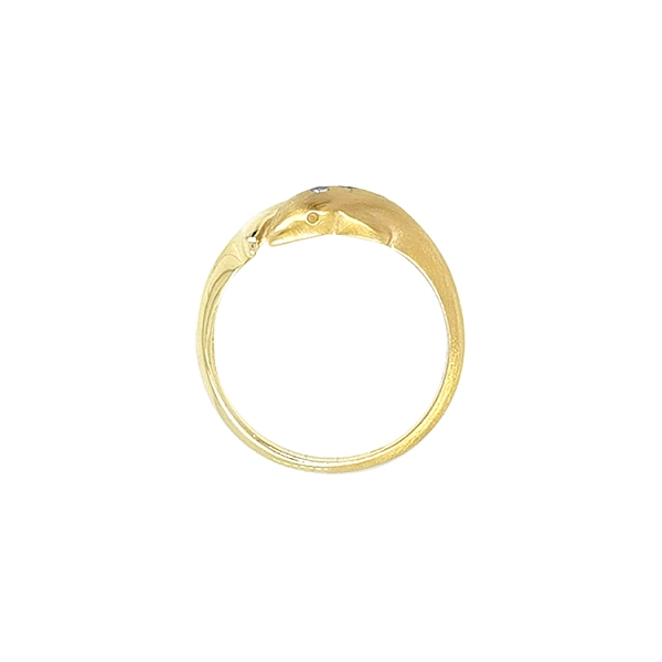 Goldring Delphin mit Zirkonen