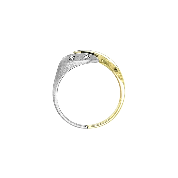 Goldring mit Zirkonen