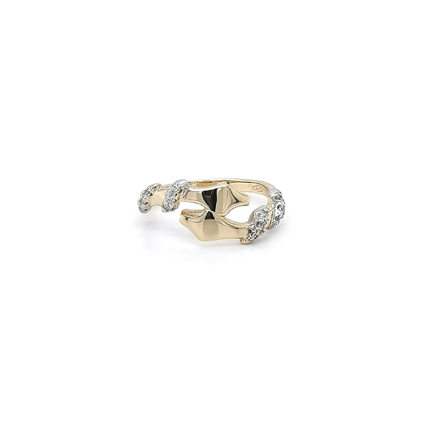 Ring mit Zirkonias in Gold-Kombination