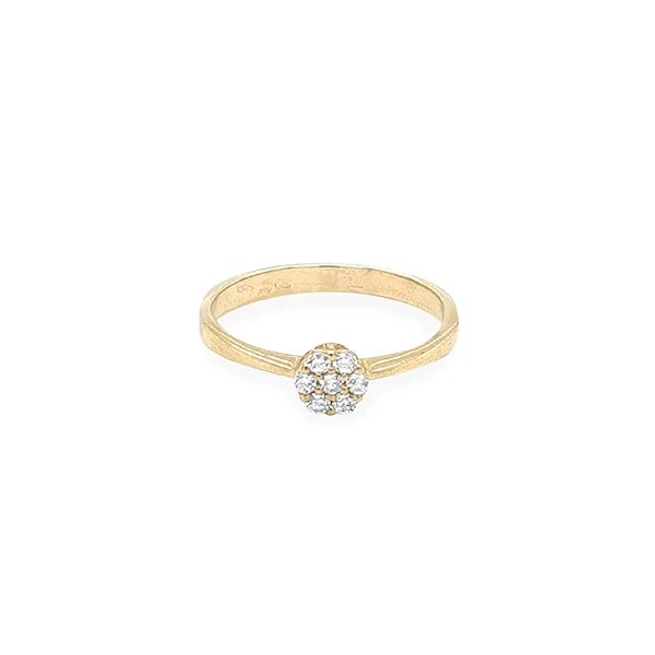 Goldring mit Zirkonen