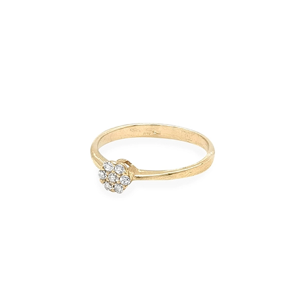 Goldring mit Zirkonen