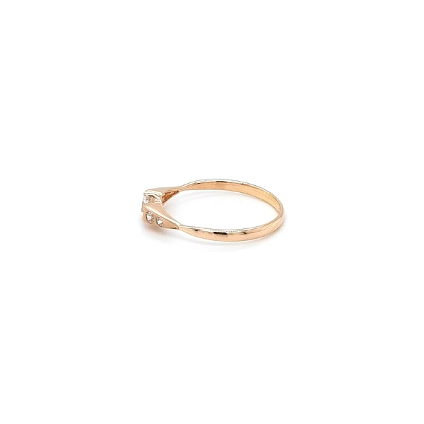 Gold Damenring mit Zirkonen