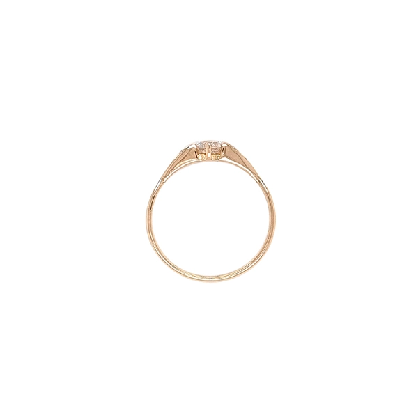 Gold Damenring mit Zirkonen