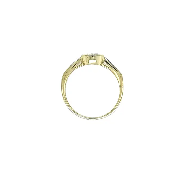 Gold Verlobungsring mit Zirkonen