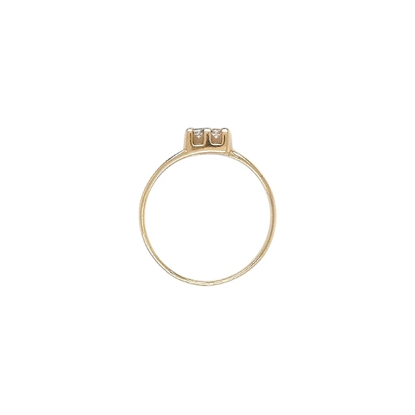 Gold Damenring mit Zirkonen
