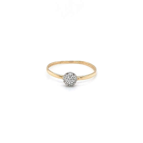 Gold Damenring mit Zirkonen