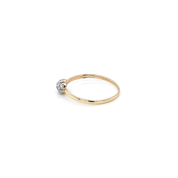Gold Damenring mit Zirkonen