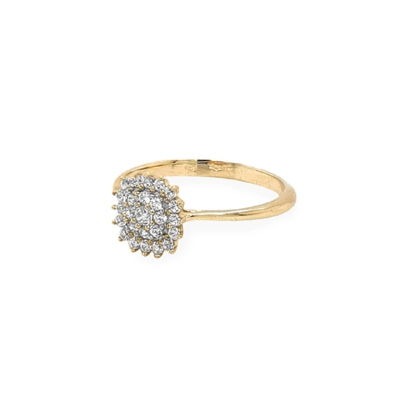 Goldring mit Zirkonen