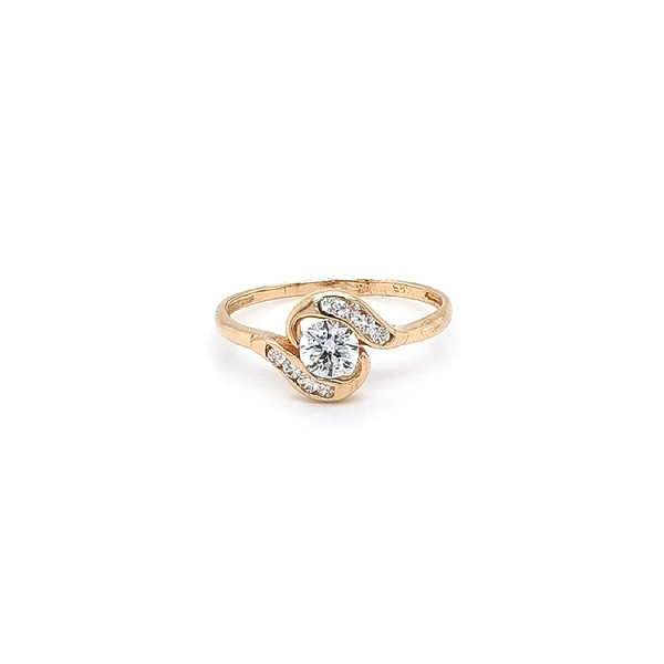 Goldring mit Zirkonen
