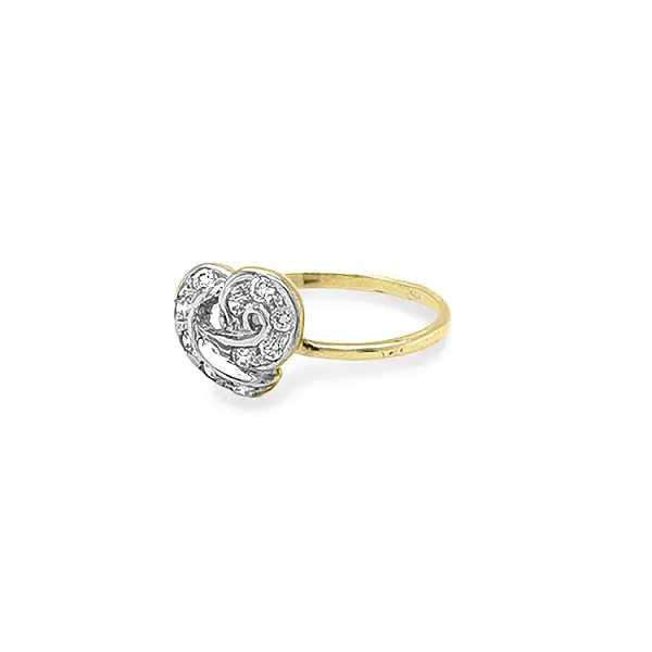 Goldring mit Zirkonen