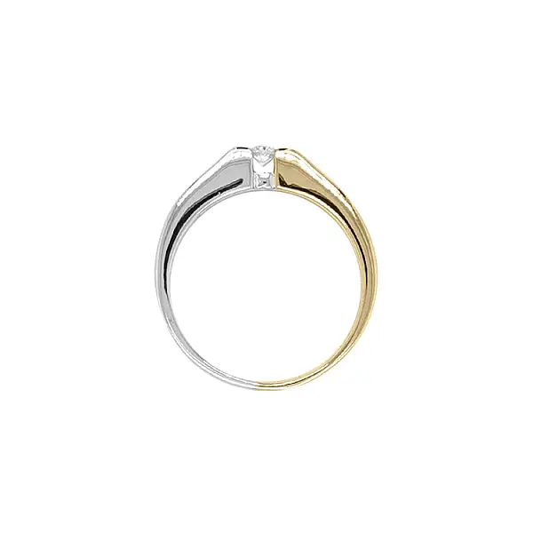 Gold Verlobungsring mit Zirkon