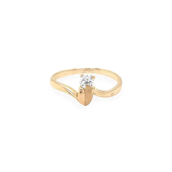Gold Verlobungsring mit Zirkon
