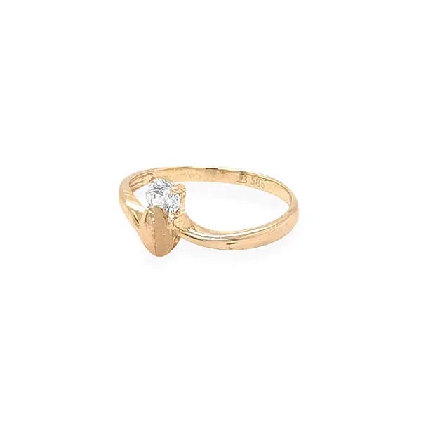 Gold Verlobungsring mit Zirkon