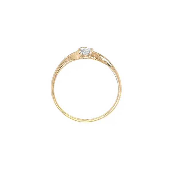 Gold Verlobungsring mit Zirkon