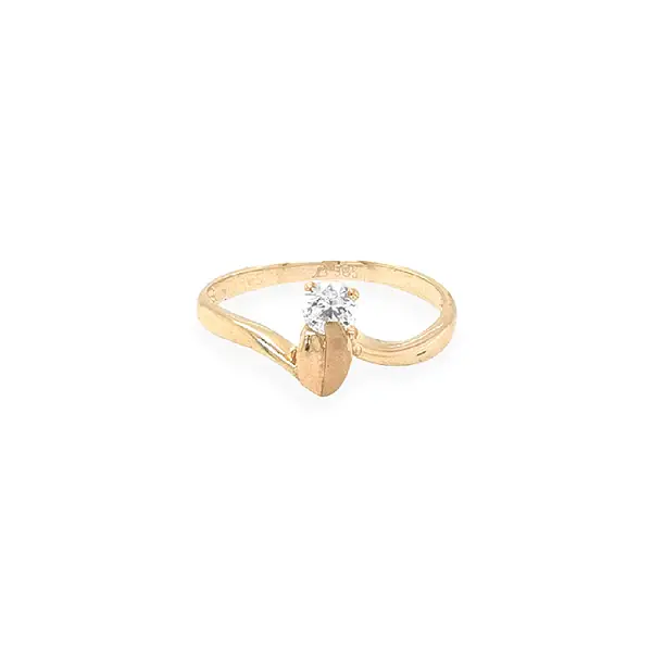 Gold Verlobungsring mit Zirkon