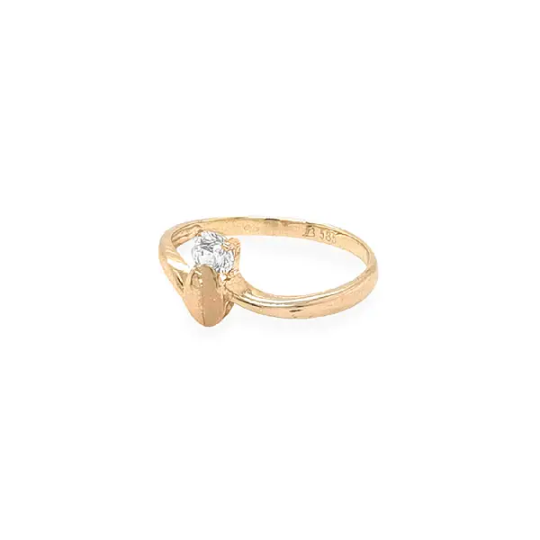 Gold Verlobungsring mit Zirkon