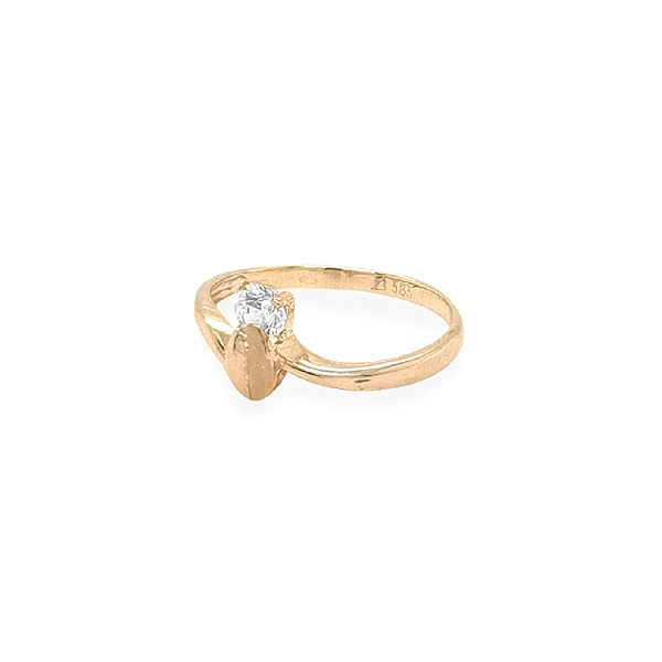 Gold Verlobungsring mit Zirkon