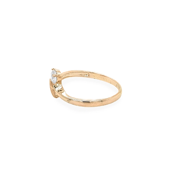 Gold Verlobungsring mit Zirkon