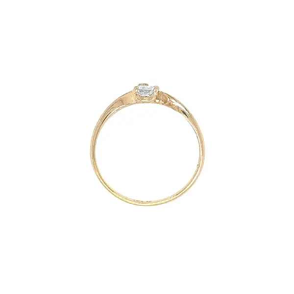 Gold Verlobungsring mit Zirkon