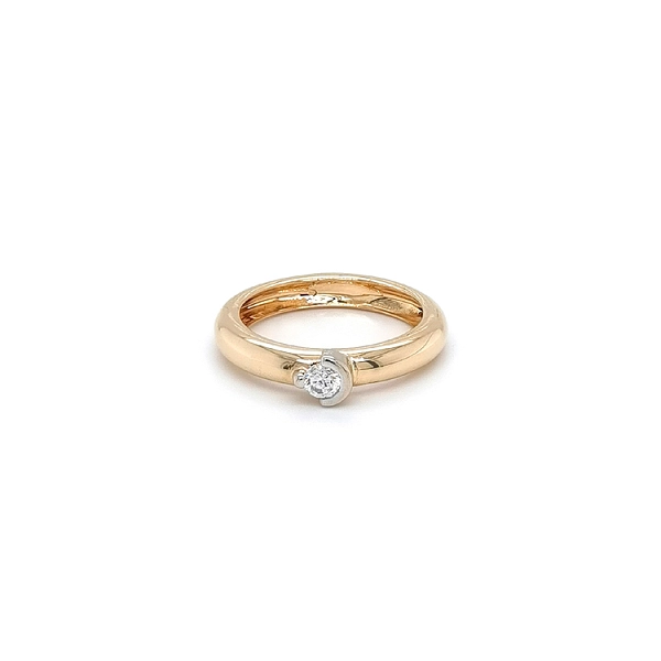 Gold Verlobungsring mit Zirkon
