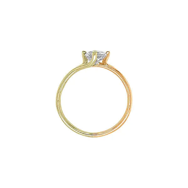 Gold Verlobungsring mit Zirkon