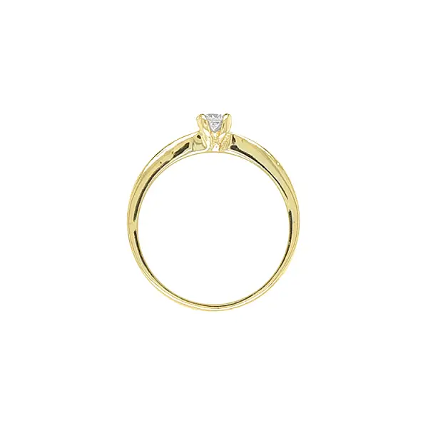 Gold Verlobungsring mit Zirkon
