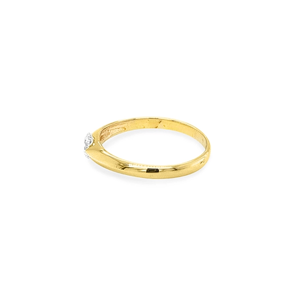 Gold Verlobungsring mit Zirkon