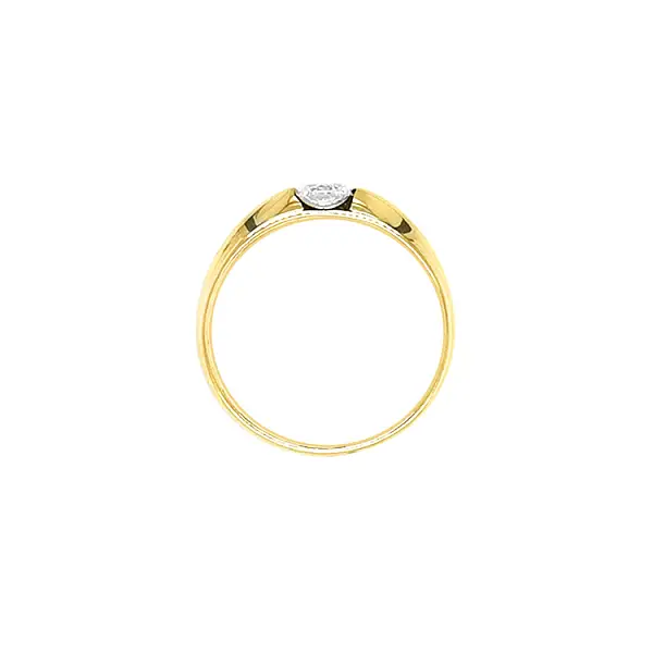 Gold Verlobungsring mit Zirkon