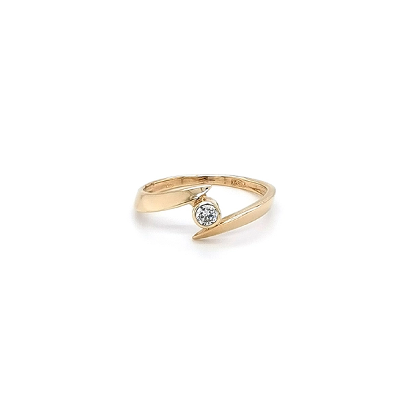 Gold Verlobungsring mit Zirkon