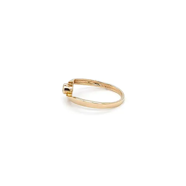 Gold Verlobungsring mit Zirkon