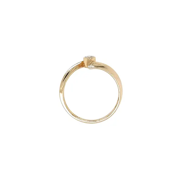 Gold Verlobungsring mit Zirkon