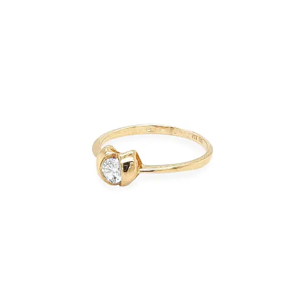 Gold Verlobungsring mit Zirkon