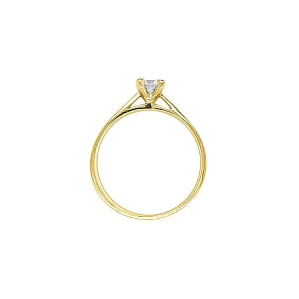 Gold Verlobungsring mit Zirkon