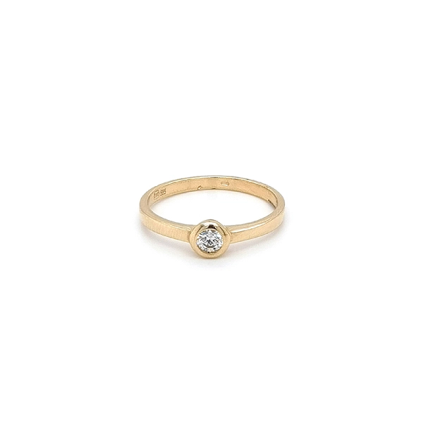 Gold Verlobungsring mit Zirkon