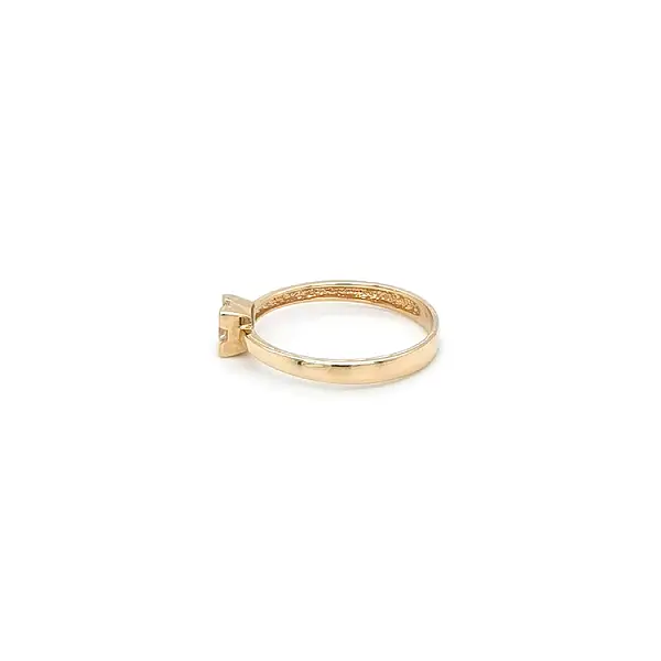 Gold Verlobungsring mit Zirkon