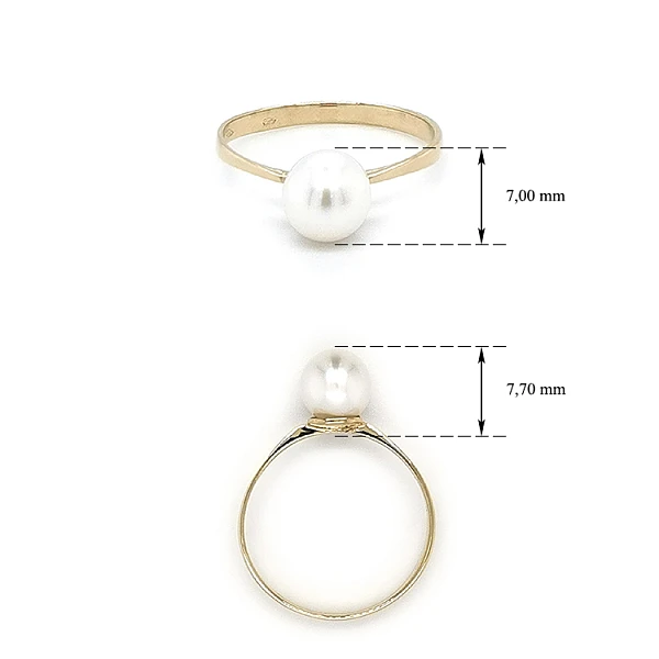 Goldring mit Perle