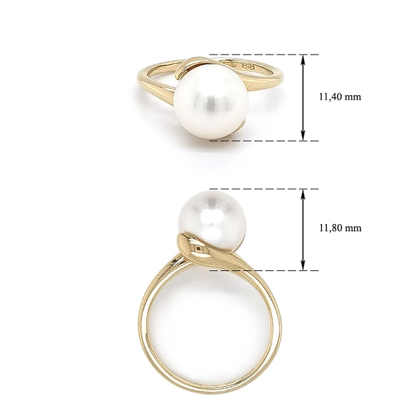 Goldring mit Perle