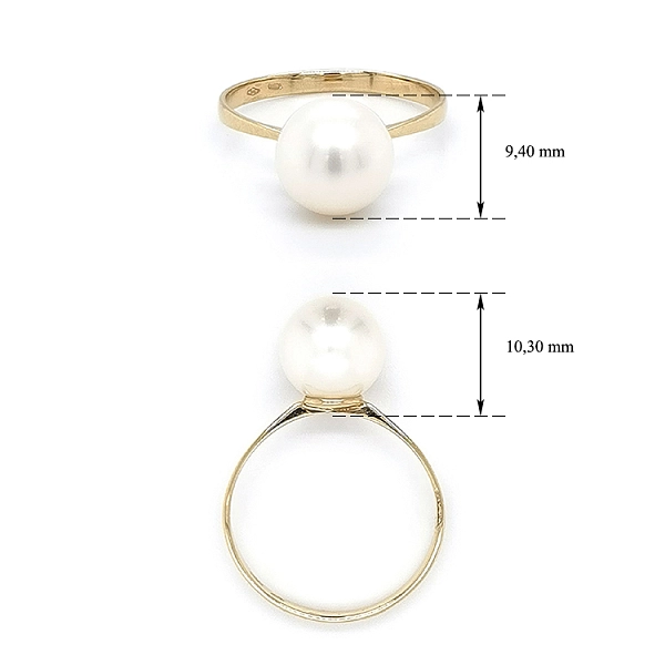 Goldring mit Perle