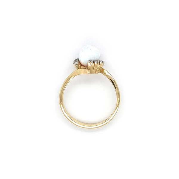 Goldring mit Opal und Zirkonen