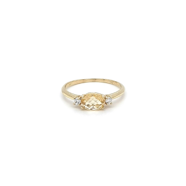 Goldring mit Citrin