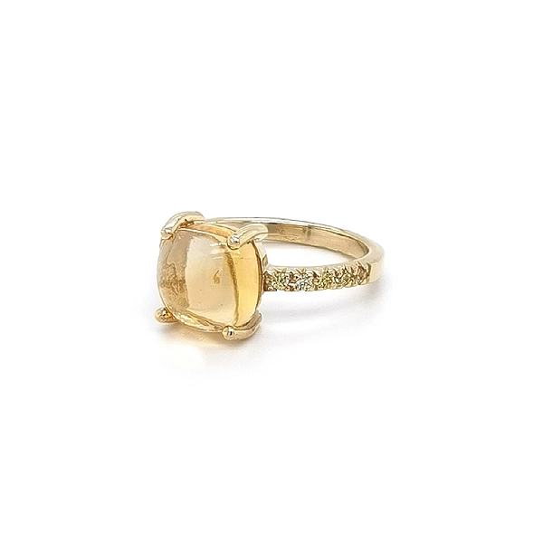 Goldring mit Citrin