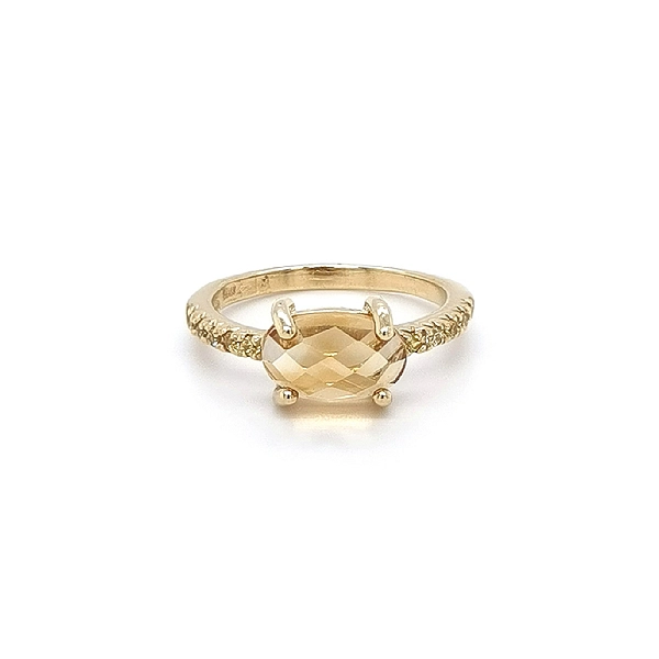 Goldring mit Citrin