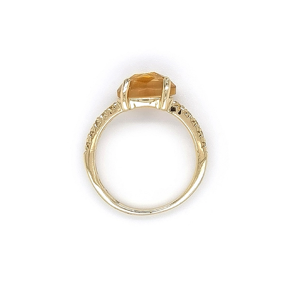 Goldring mit Citrin