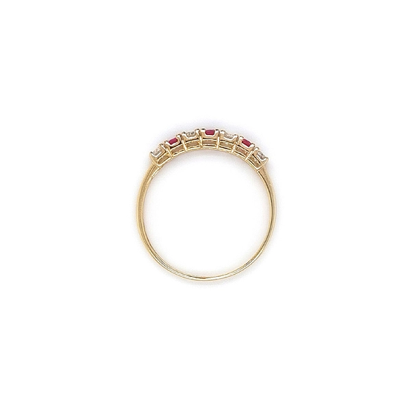 Goldring mit rosa Steinen